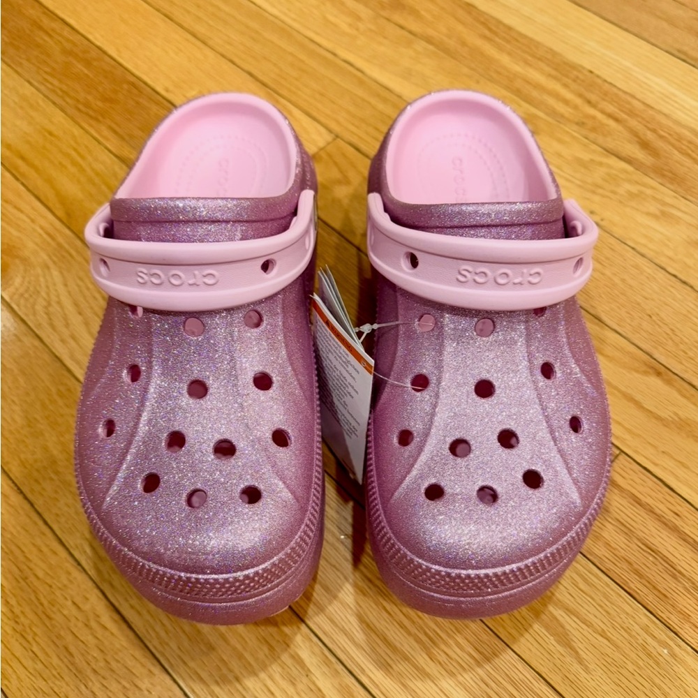 NEW Croc Bae Glitter Platform Clog